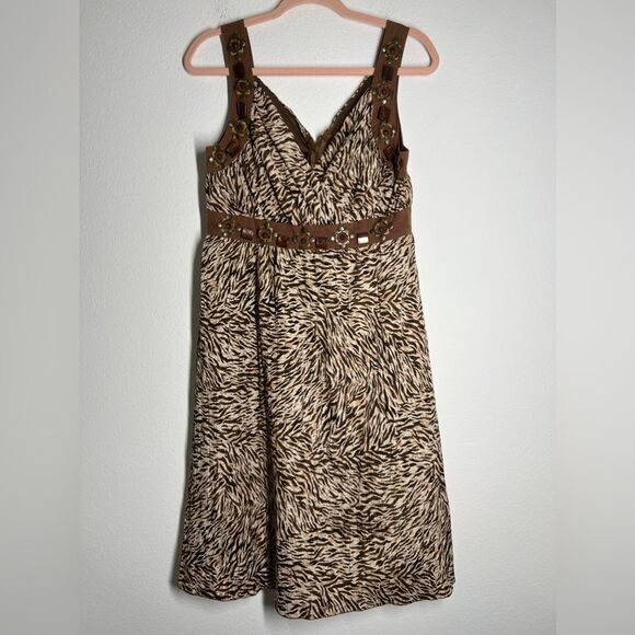 Spense animal print dress with beaded embellishment size 12 - Picture 1 of 11
